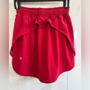 Lululemon Hotty Hot HR Skirt Red Size 4 High Rise Skort Tennis Pickleball Lunar